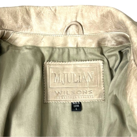 M.Julian Wilsons The Leather Expert Vintage Tan Jacket - Size Large - Picture 10 of 16